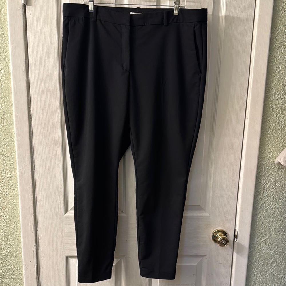 H&M Black Dress Pants Slim Fit Tailored Size 18